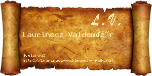 Laurinecz Valdemár névjegykártya
